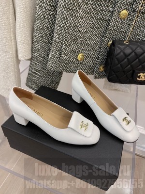 Chanel 6CM Vintage Pumps White 2022 Collection