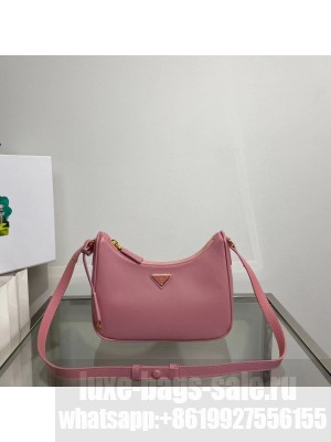 Prada Small Saffiano leather shoulder bag 1BD330 pink