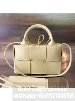 Bottega Veneta Candy Arco Tote Bag 729029 light yellow