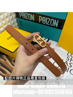 Fendi Women's Belt 20mm with loop and Fendi O’Lock stud buckle 2021 Collection 017
