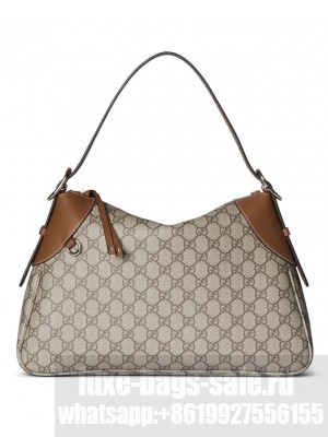 Gucci GG Emblem Medium Shoulder Bag 815217 Coffee