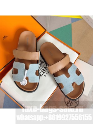 Hermes Unisex Chypre Flat Sandals 019