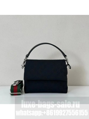 GUCCI HORSEBIT 1955 SOFT SMALL TOP HANDLE BAG 521617 black