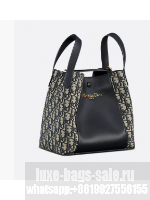 Dior Blue Dior Oblique Jacquard and Smooth Calfskin M2841USKU