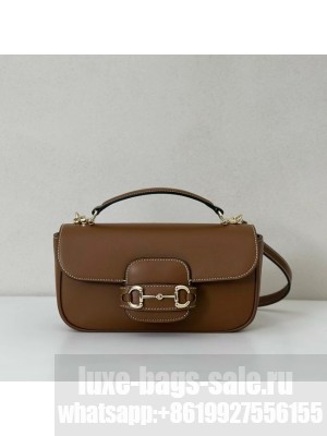 GUCCI HORSEBIT 1955 SOFT SMALL TOP HANDLE BAG 815206  brown