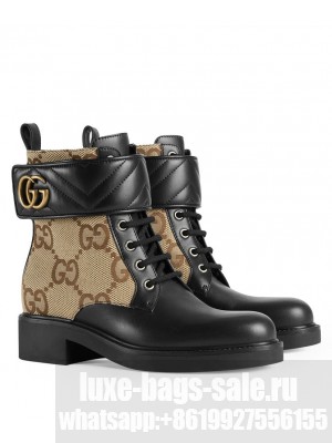 Gucci Women's Ankle Boot With Double G 678984 Black