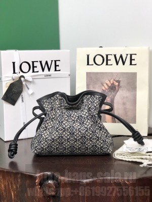 Loewe Flamenco Clutch Bag Original LE0556 Black Embroidery