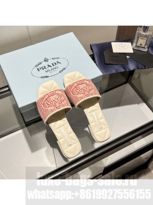 Prada Fabric Flat Slide Sandals 02 2022 Collection