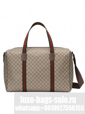Gucci Maxi Duffle Bag With Web 760152 Dark Coffee