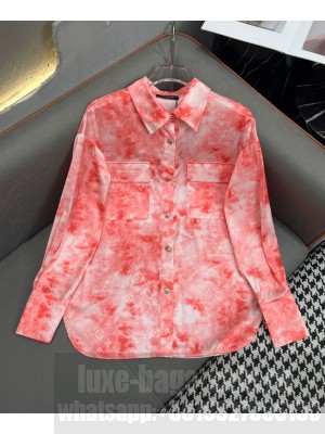 Louis Vuitton Women's Monogram Pattern Shirt Red