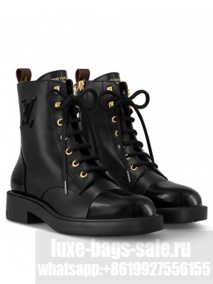 Louis Vuitton Women's Citizen Flat Ranger Boot 1ACKF7 Black