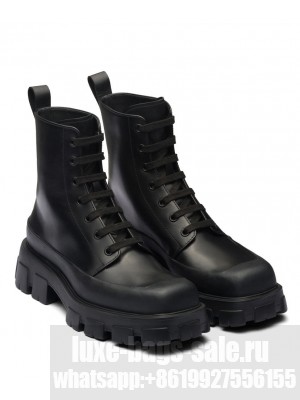 Prada Women's Leather Booties 2TG207 Black