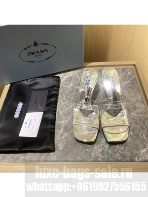 Prada 6.5cm Plexiglas Sandals Mule 2022 Collection,Transparent