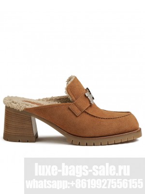 Hermes Women's Flore 60 Mule Coffee