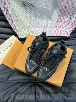Louis Vuitton LV Skate Man's Sneakers in Leather and Mesh Black 2023