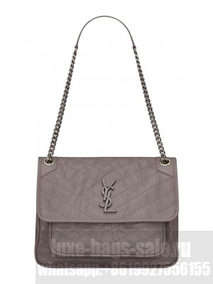 Saint Laurent Medium Niki Chain Bag 498894 Gray