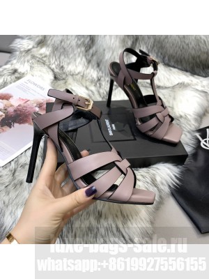 Saint Laurent YSL Metallic Calfskin High-Heel Sandals 10cm Purple 021 2021 Collection