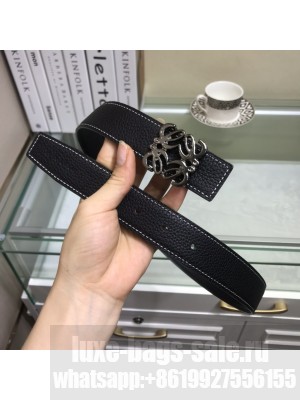 Loewe Width 32mm Leather Belt With Anagram Buckle 021