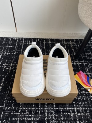 MOON BOOT PARK SOFT WHITE NYLON SNEAKERS