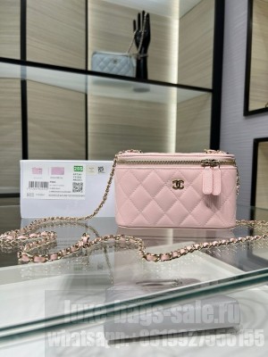 CHANEL Classic Small Vanity with Chain AP1341 pink