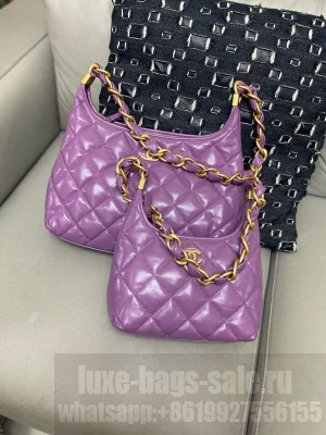Chanel 24A Original Leather Hobo Bag AS4922 AS4923 Purple