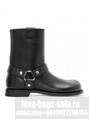 Loewe Women's Campo Biker Boot In Calfskin Black