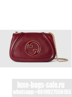GUCCI BLONDIE SMALL SHOULDER BAG 815711 Rosso Ancora red