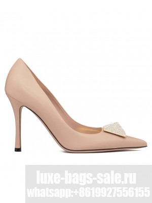 Valentino Women's Valentino Garavani One Stud Pump With Crystals 100MM Light Pink