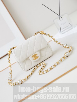 CHANEL 24B MINI FLAP BAG AS4946 White