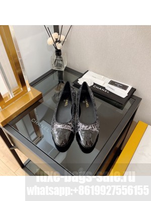 Chanel Sequins Ballerinas Flat Sliver