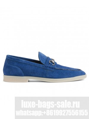 Gucci Men's Loafer With Horsebit 782672 Blue