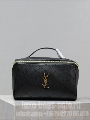 SAINT LAURENT GABY VANITY BAG IN LAMBSKIN Y875317 black
