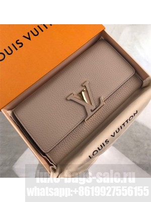 Louis Vuitton Capucines Wallet M61249 Light Coffee