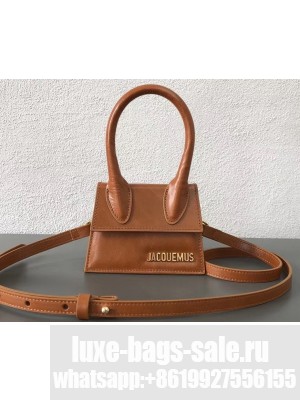 Jacquemus Leather Le Chiquito Micro Bag Browm