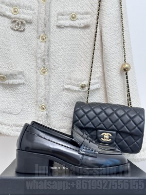 Chanel Lambskin 5.5cm Loafers 2023 019