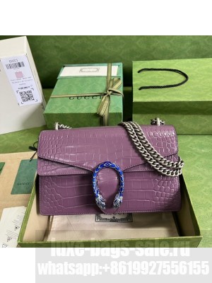 Gucci Dionysus Alligator pattern small shoulder bag 400249 purple