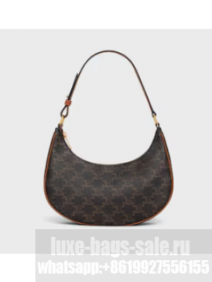 Celine AVA BAG IN TRIOMPHE CANVAS AND CALFSKIN 193952 TAN
