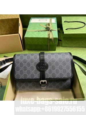 Gucci GG messenger bag with Interlocking G 745679 black
