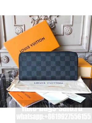 Louis Vuitton Zippy Wallet Vertical 20cm Damier Graphite Canvas Fall/Winter 2017 Collection N63305, Neva