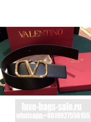 valentino 4cm vlogo belt black