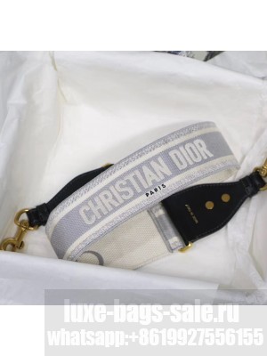 Dior 'Christian Dior' Embroidered Strap Gray 2020 Collection