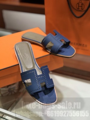 Hermes Oran Flat slippers in epsom leather 016 2021 Collection