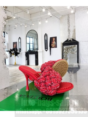 BOTTEGA VENETA  Red  Mule Sandals