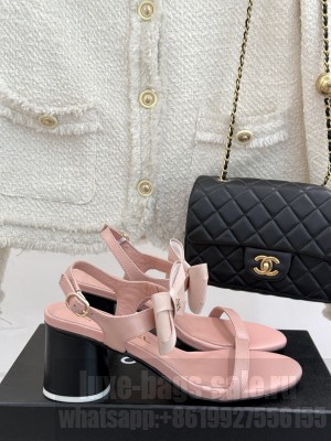 Chanel Sandals Lambskin Light Pink G46192 2025
