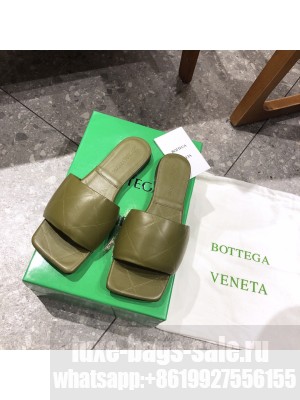 Bottega Veneta RUBBER LIDO Flat Sandals Olive 07 2021 Collection