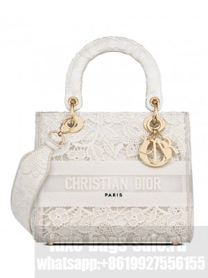 Christian Dior Medium Lady D-Lite Bag White
