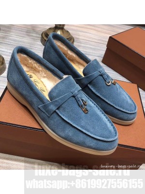 Loro Piana Summer Charms Walk Suede Calf Skin loafer