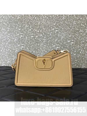 VALENTINO Mini VLOGO SIGNATURE calfskin bag 0119 Apricot