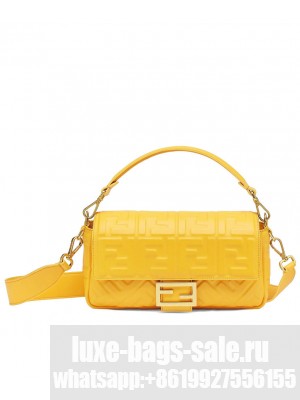 Fendi Baguette Leather Bag 8BR600 Yellow