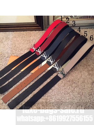 Louis Vuitton Calf Leather Belt 4cm Width Collection